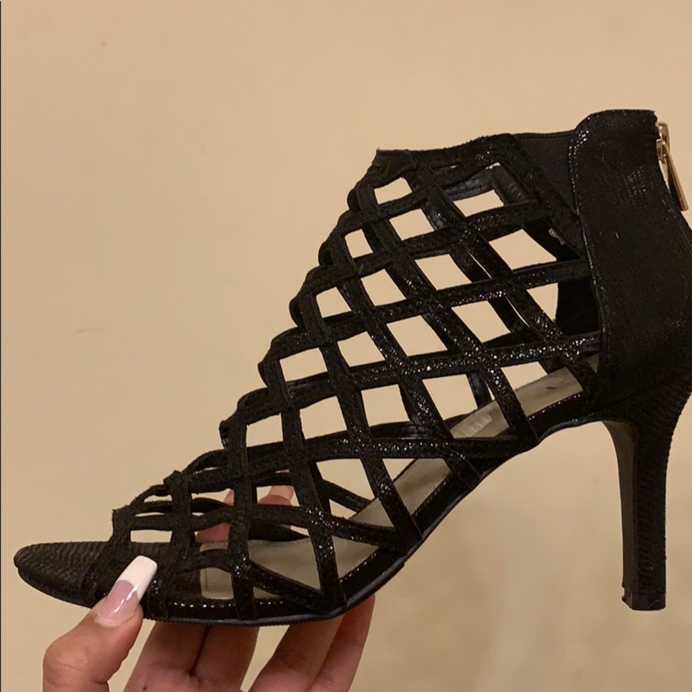 Ana a new approach black sparkly high heels